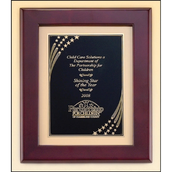 Rosewood Piano Finish Frame with Brass Plate 12x15