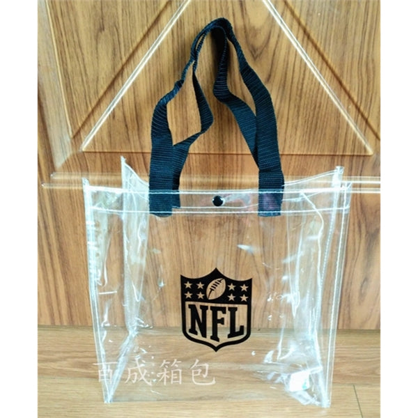 Clear PVC Plastic Tote Bag With Colored Trim