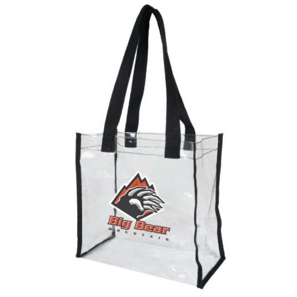 Clear and Transparent Black Tote Bag