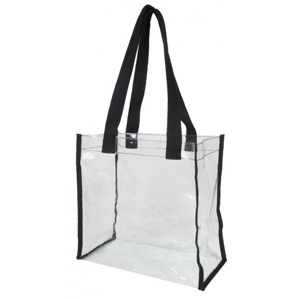 Clear and Transparent Black Tote Bag