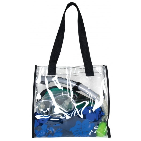 Clear and Transparent Black Tote Bag