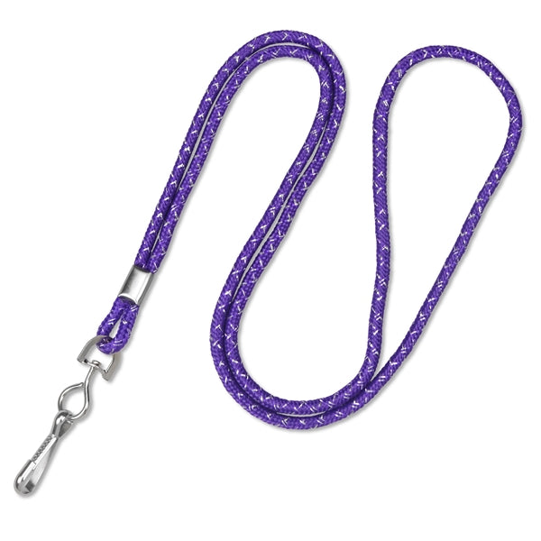 1/8" Blank Metallic Non-Breakaway Lanyards with Swivel Hook
