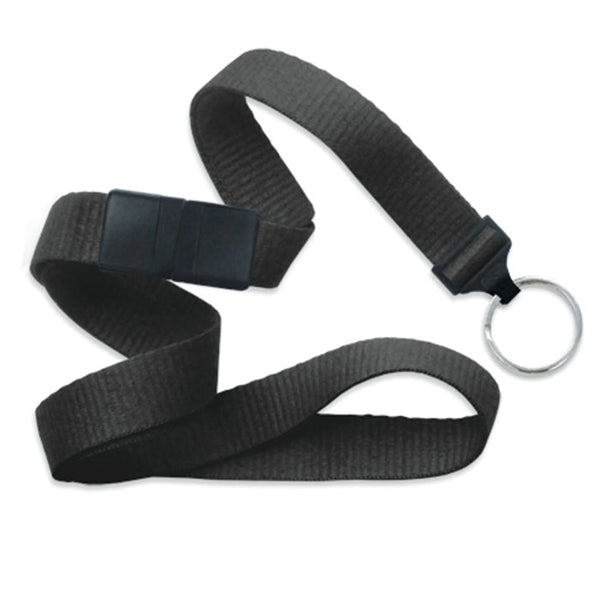 5/8" Blank Breakaway Lanyard with Split Ring, Flat Ribbed