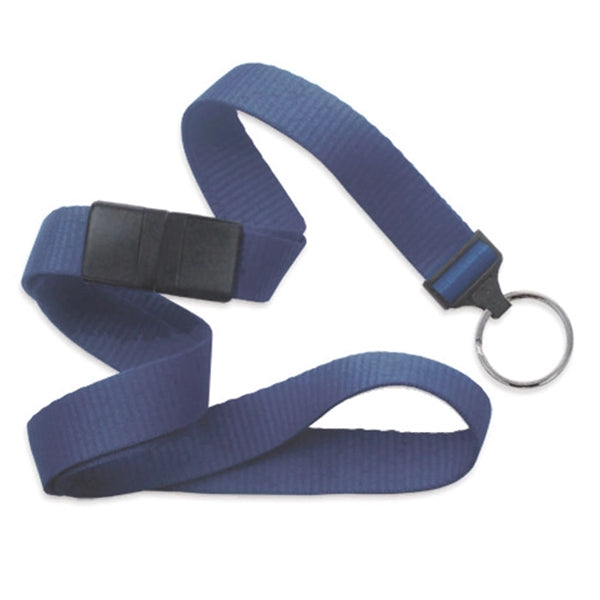 5/8" Blank Breakaway Lanyard with Split Ring, Flat Ribbed