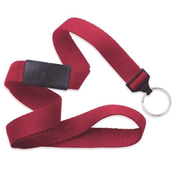 5/8" Blank Breakaway Lanyard with Split Ring, Flat Ribbed