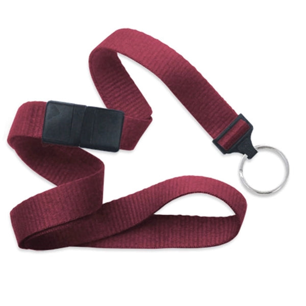5/8" Blank Breakaway Lanyard with Split Ring, Flat Ribbed
