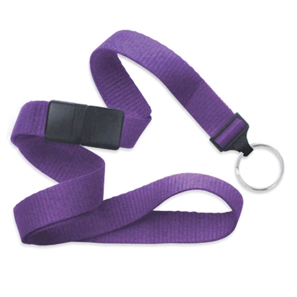 5/8" Blank Breakaway Lanyard with Split Ring, Flat Ribbed