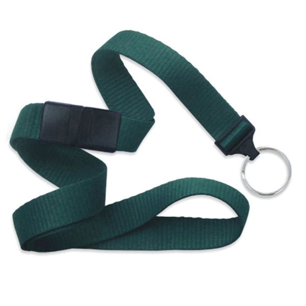 5/8" Blank Breakaway Lanyard with Split Ring, Flat Ribbed