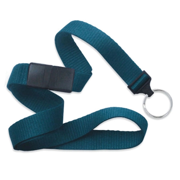 5/8" Blank Breakaway Lanyard with Split Ring, Flat Ribbed