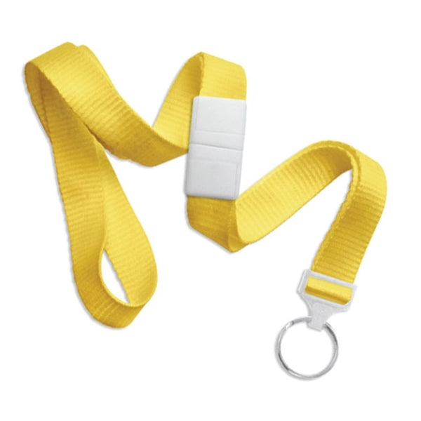5/8" Blank Breakaway Lanyard with Split Ring, Flat Ribbed