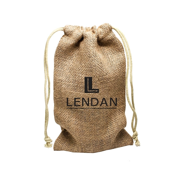 Large Natural Jute Drawstring Bag