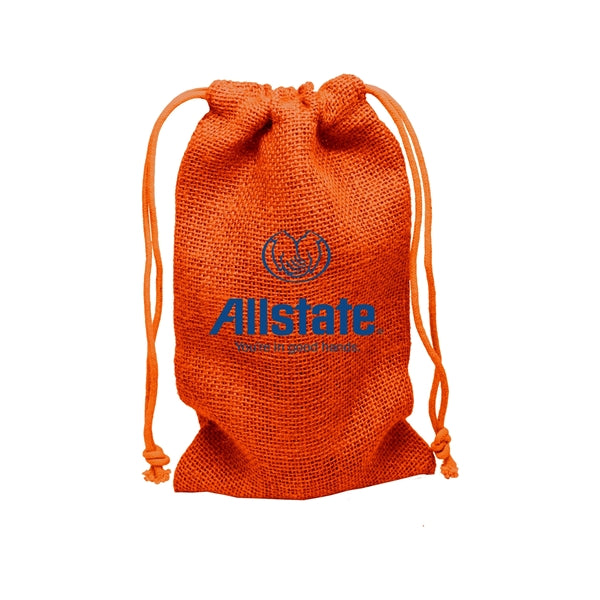 Large Natural Jute Drawstring Bag