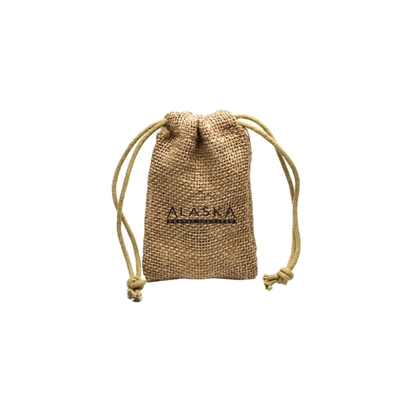 Small Natural Jute Drawstring Bag