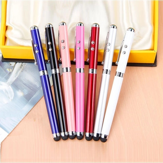 4-in-1 Ballpoint Pen with Capacitive Stylus, LED Light & Las