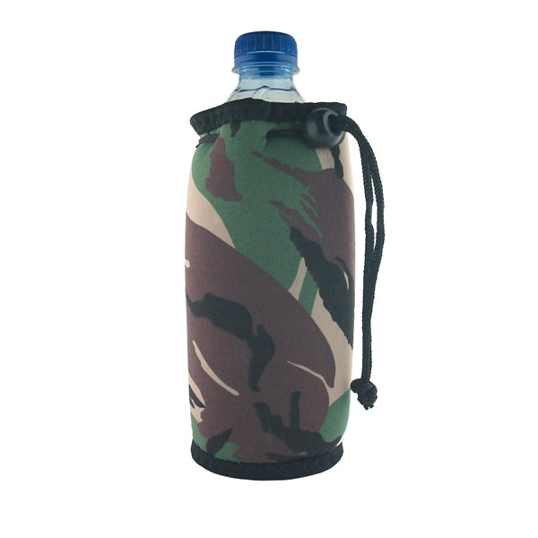 Bottle Can Coolie With Drawstring and Clip