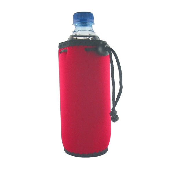 Bottle Can Coolie With Drawstring and Clip