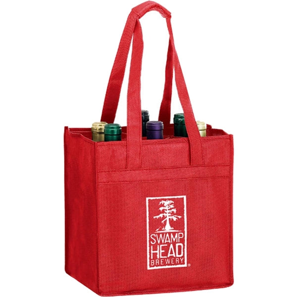 Wine Tote - 6 Bottle Bag - Screen Print