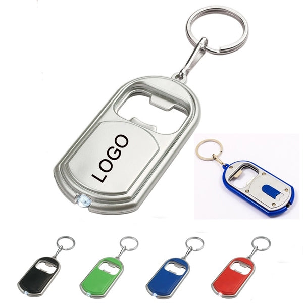 LED Light Keychain With Bottle Opener