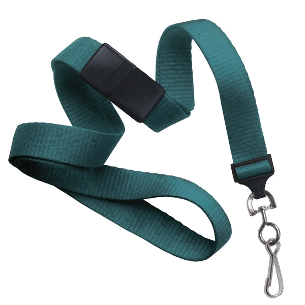 5/8" Blank Breakaway Lanyards with Swivel Hook, Flat Ribbed
