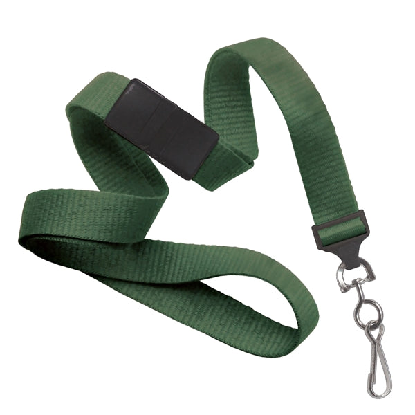 5/8" Blank Breakaway Lanyards with Swivel Hook, Flat Ribbed