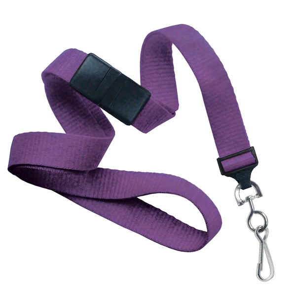 5/8" Blank Breakaway Lanyards with Swivel Hook, Flat Ribbed