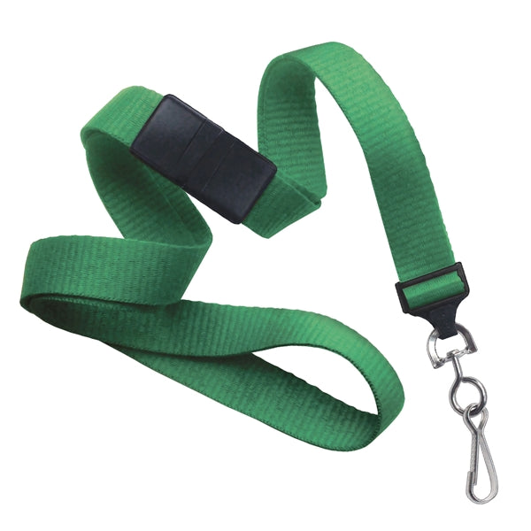 5/8" Blank Breakaway Lanyards with Swivel Hook, Flat Ribbed