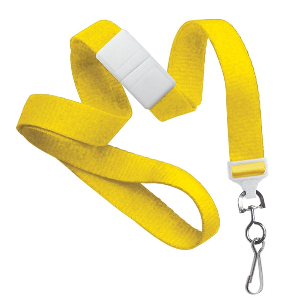 5/8" Blank Breakaway Lanyards with Swivel Hook, Flat Ribbed