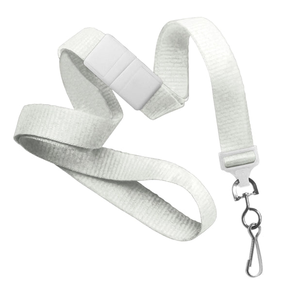 5/8" Blank Breakaway Lanyards with Swivel Hook, Flat Ribbed