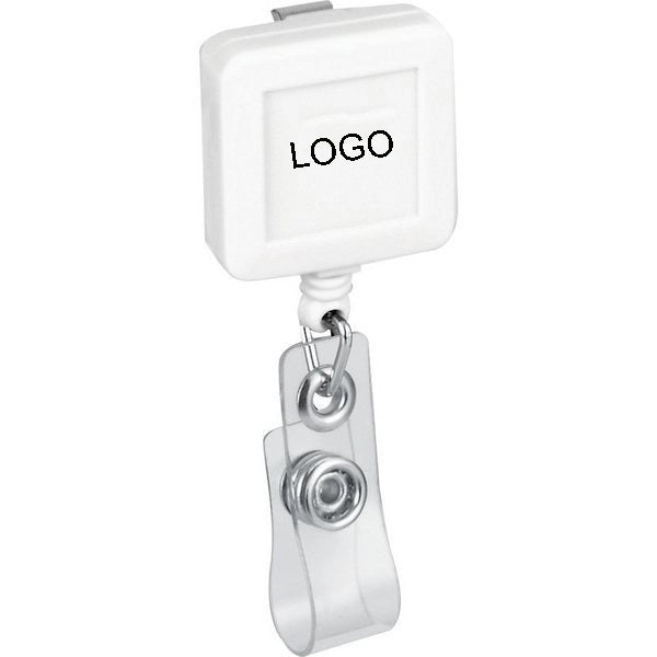 Square Badge Holder with Standard Clips