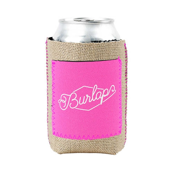 Burlap Little Buddy with Neoprene Pocket