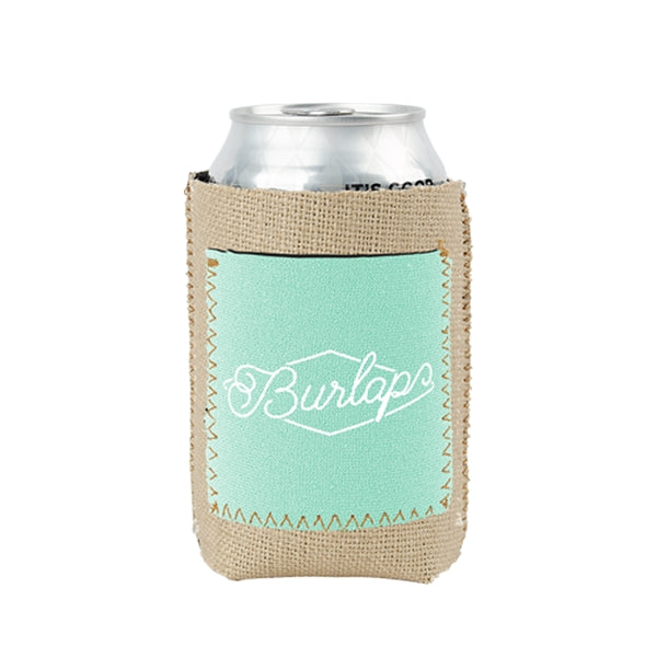 Burlap Little Buddy with Neoprene Pocket