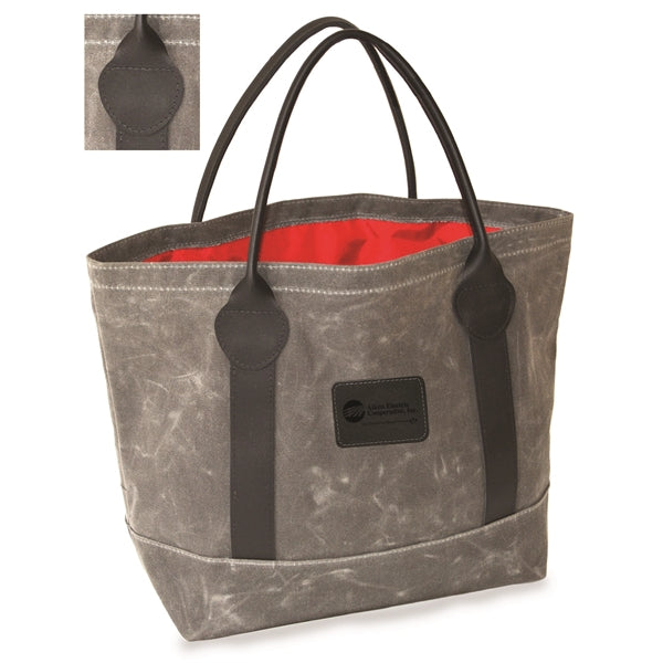 Large Two Tone Tote - Waxed Canvas