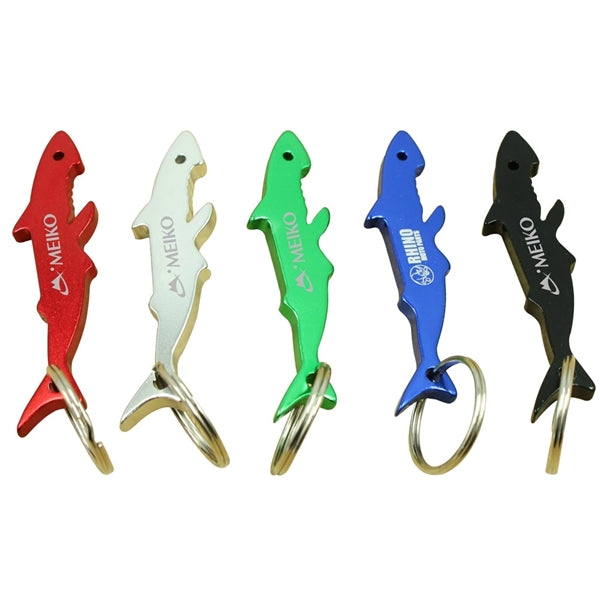 Aluminum shark shape bottle opener keychain