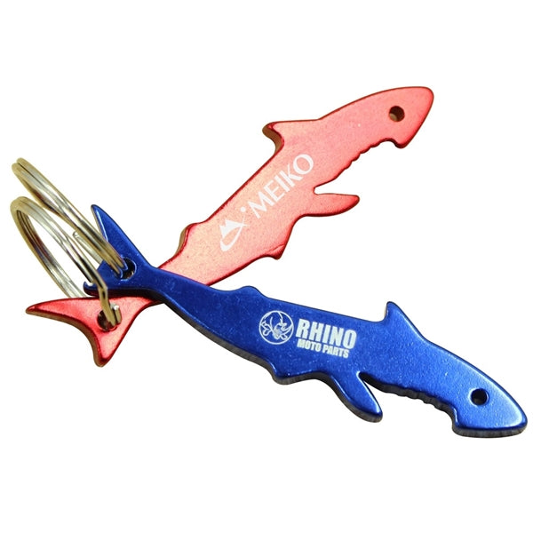 Aluminum shark shape bottle opener keychain