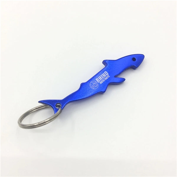 Aluminum shark shape bottle opener keychain