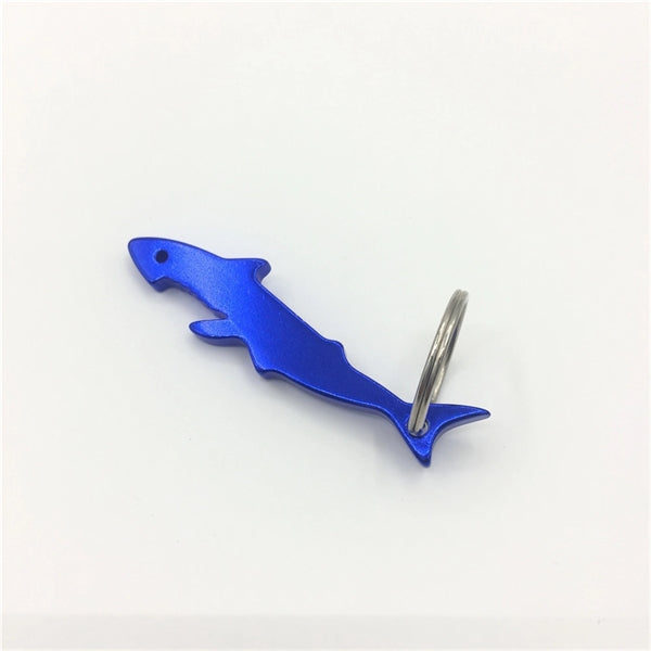 Aluminum shark shape bottle opener keychain