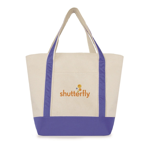 Large Two Tone Tote - Canvas with Nylon Trim