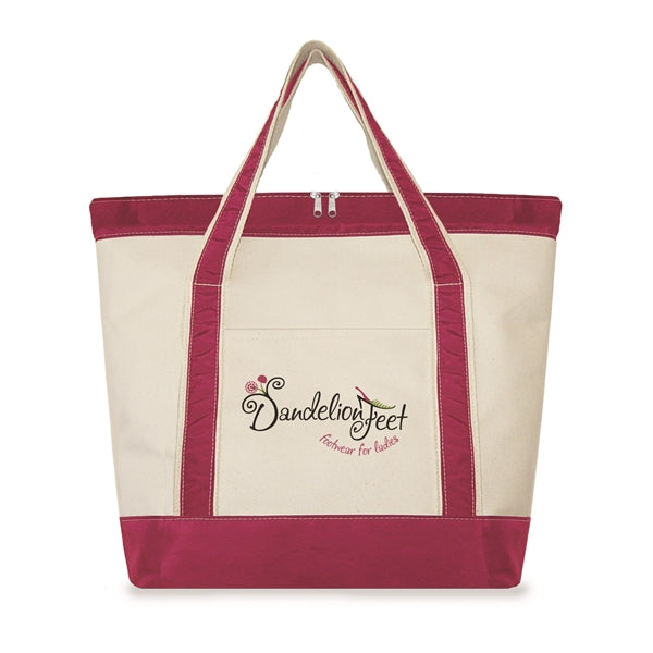 Large Two Tone Tote - Canvas with Nylon Trim