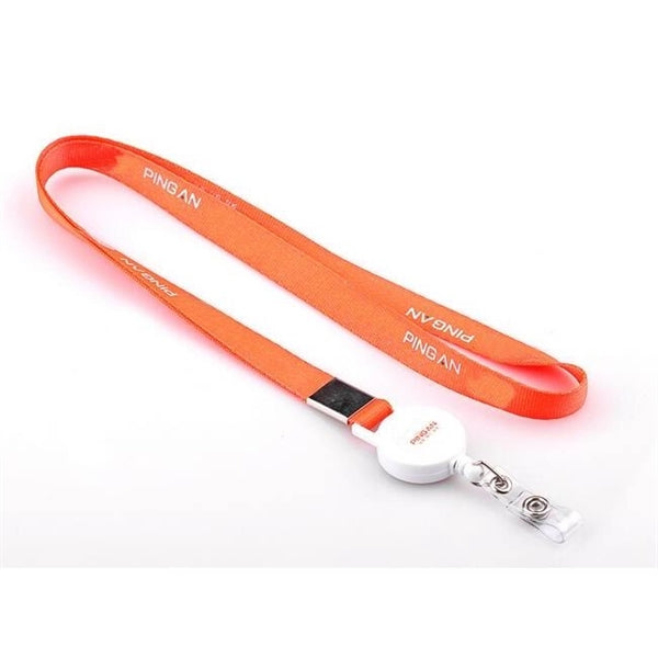 Badge Lanyard with Retractable Belt Clip