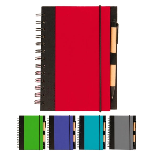Union Printed, Eco Spiral Notebook Journal w/ Pen, - Full Co