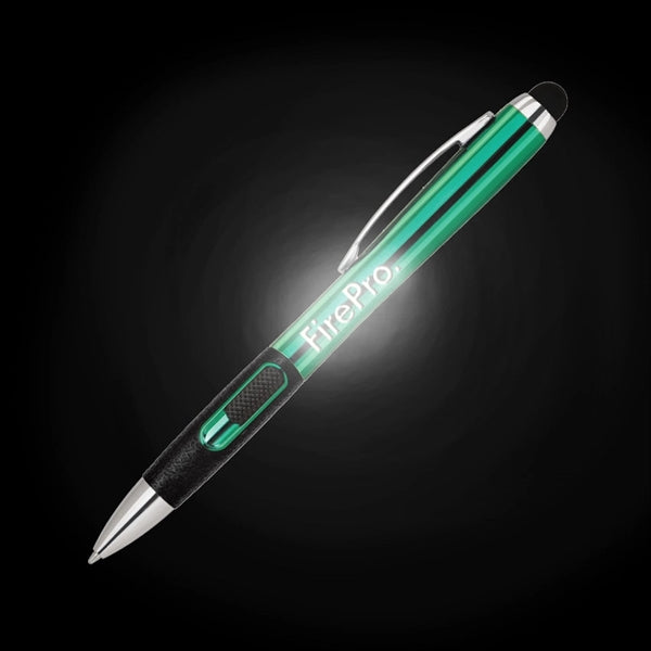 Light up Logo L.e.d. Ballpoint Pen W/ Stylus