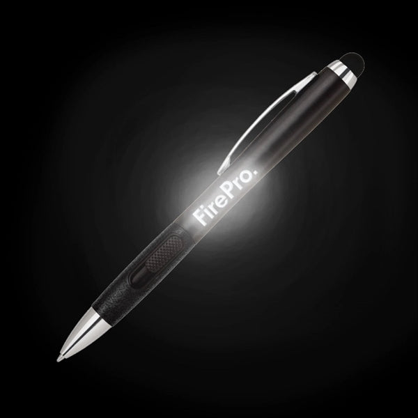 Light up Logo L.e.d. Ballpoint Pen W/ Stylus