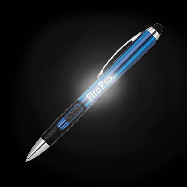 Light up Logo L.e.d. Ballpoint Pen W/ Stylus
