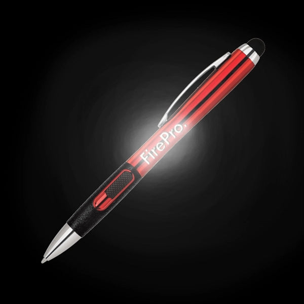 Light up Logo L.e.d. Ballpoint Pen W/ Stylus