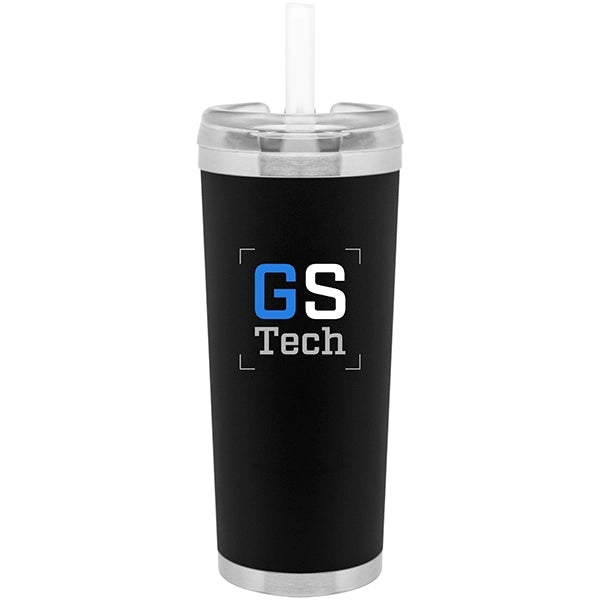 24 oz Brooklyn Stainless Insulated Travel Tumbler w/Straw