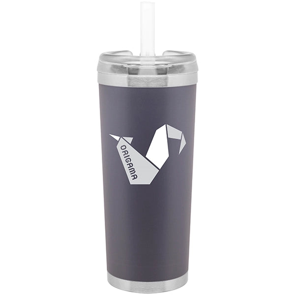 24 oz Brooklyn Stainless Insulated Travel Tumbler w/Straw