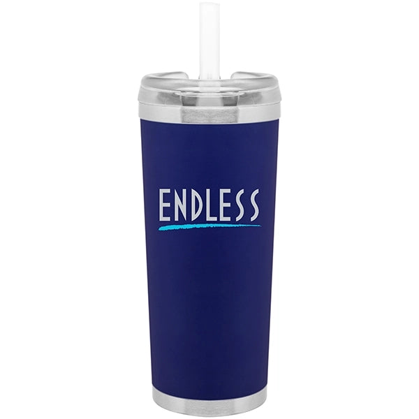24 oz Brooklyn Stainless Insulated Travel Tumbler w/Straw