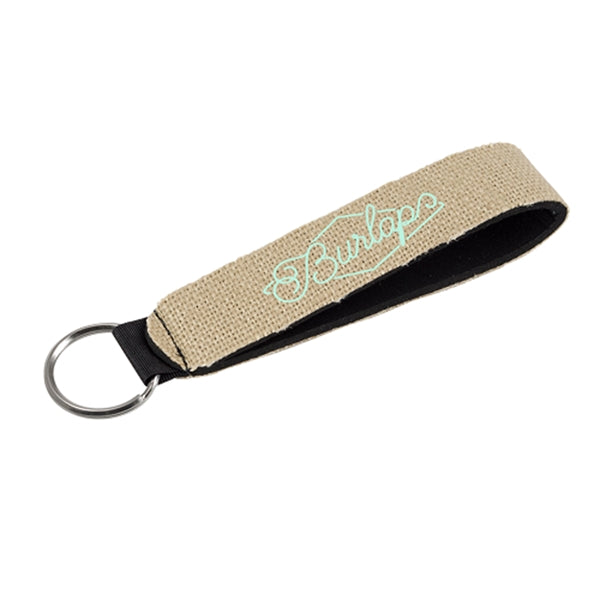 Burlap-Neoprene Wrist Strap Key Holder