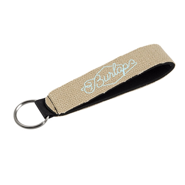 Burlap-Neoprene Wrist Strap Key Holder