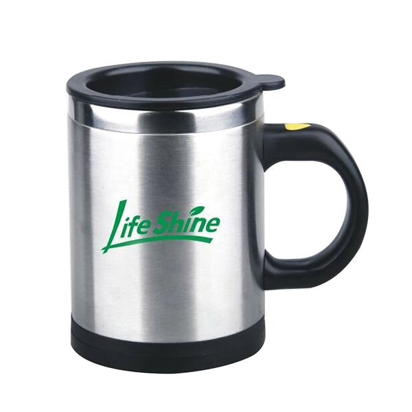 Self-Stirring Stainless Steel Coffee Mug